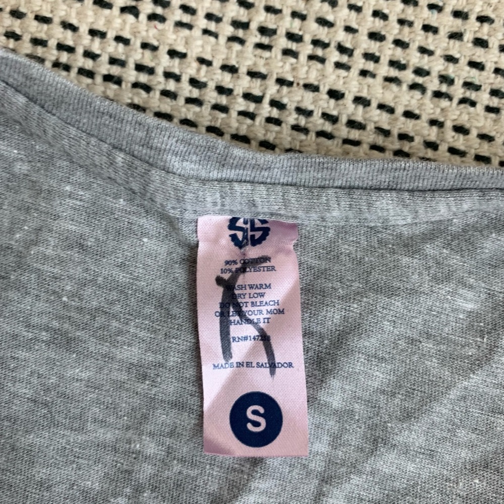 SOLD Simply Southern Glitter Tank Small Grey - Picture 5 of 6